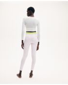 Irene elfenbeinfarbenes Wickeltop mit langen Ärmeln