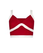 Crop top in merlot/ivoor Florence