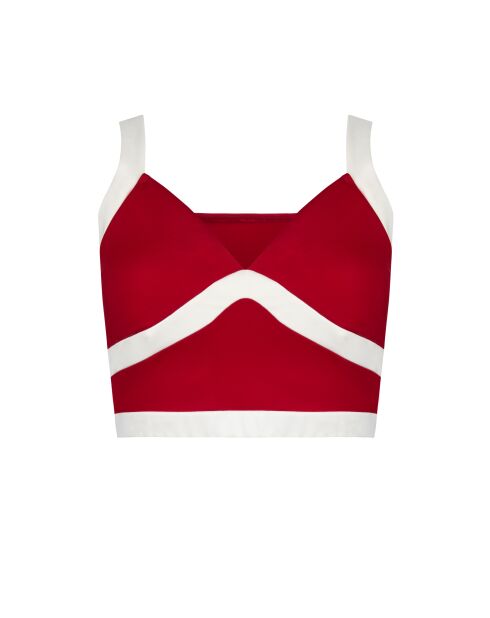 Crop top in merlot/ivoor Florence