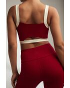 Crop top in merlot/ivoor Florence