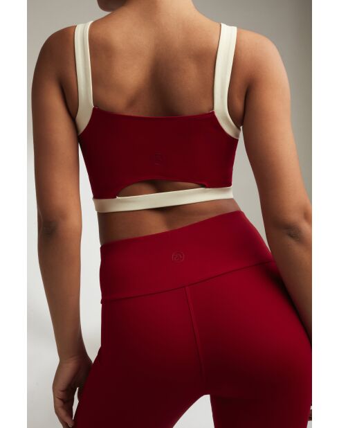 Crop top in merlot/ivoor Florence