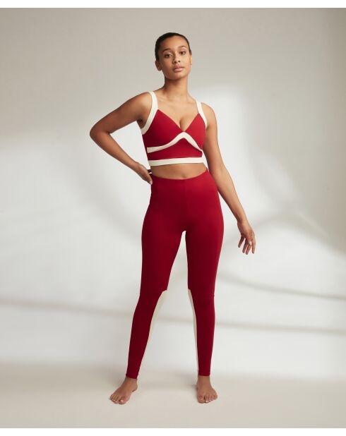 Crop top in merlot/ivoor Florence