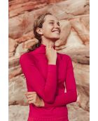 Top Apoline fucchia/arancione senza cuciture con zip L