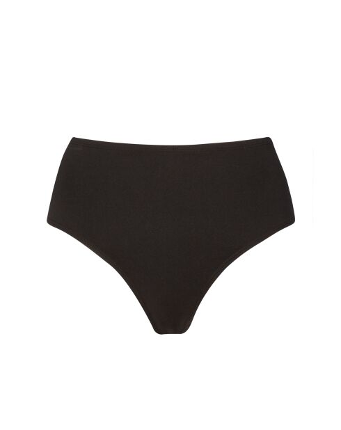 Slip bikini neri a vita alta Valentine