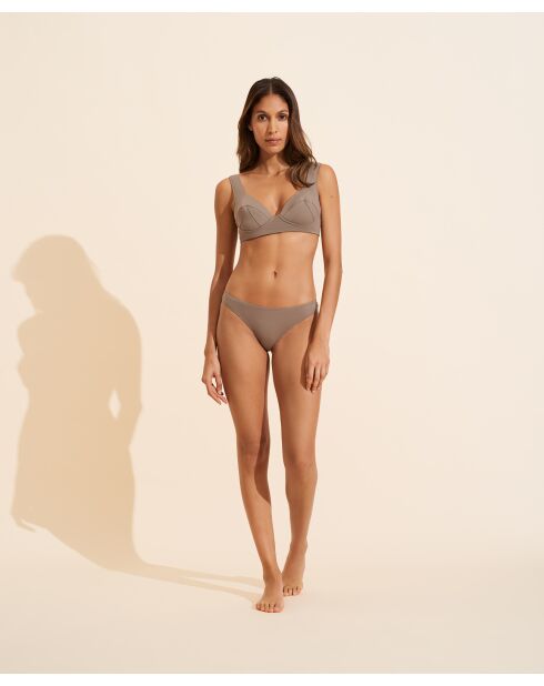 Haut de maillot de bain Valentine taupe