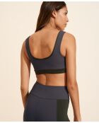 Brassière  Blandine taupe/noir