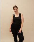 Schwarzes geripptes Tanktop Elise