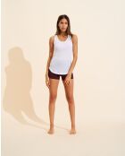 Weißes geripptes Tanktop Elise