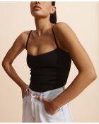 Schwarzes Korsett-Tanktop Elsa