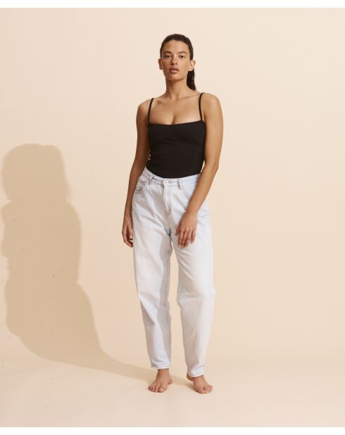 Schwarzes Korsett-Tanktop Elsa