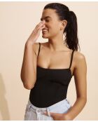 Schwarzes Korsett-Tanktop Elsa