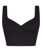 Crop-Top aus schwarzer Jade