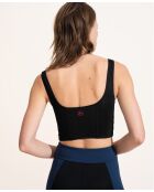 Crop-Top aus schwarzer Jade