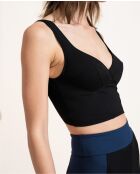 Crop-Top aus schwarzer Jade