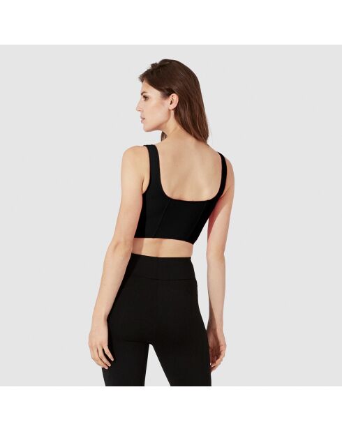 Crop top Jade noir
