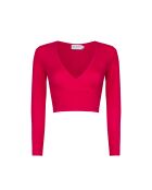 Irene rosafarbenes Wickeltop mit langen Ärmeln