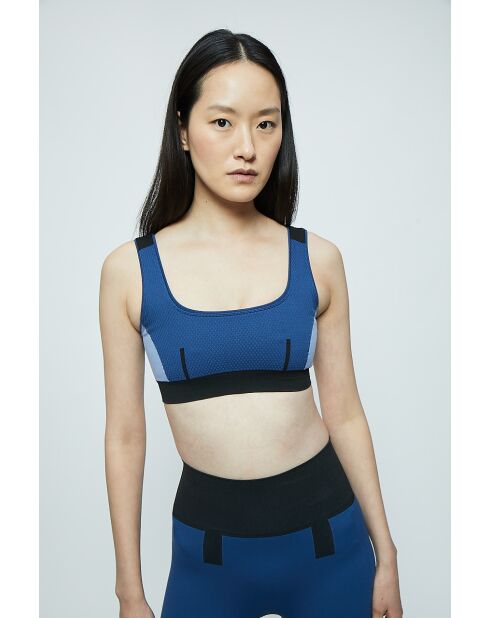 Brassière  Aurore sans coutures bleu marine/bleu/noir