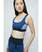 Brassière  Aurore sans coutures bleu marine/bleu/noir
