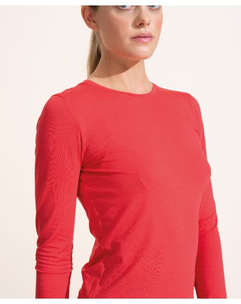 Scharlachrotes Langarmshirt Cécile
