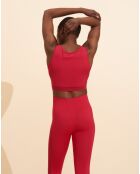 Top corto de frambuesa y cereza Joanna