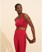 Top corto de frambuesa y cereza Joanna