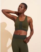 Brassière sans coutures Raphaëlle olive/noir