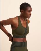 Brassière sans coutures Raphaëlle olive/noir