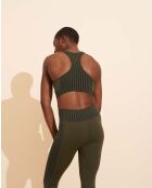 Brassière sans coutures Raphaëlle olive/noir