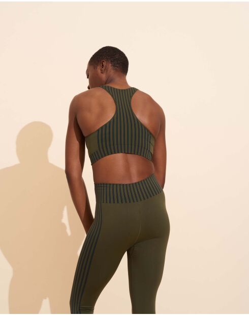 Brassière sans coutures Raphaëlle olive/noir