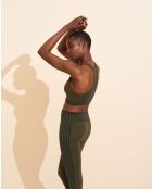 Brassière sans coutures Raphaëlle olive/noir