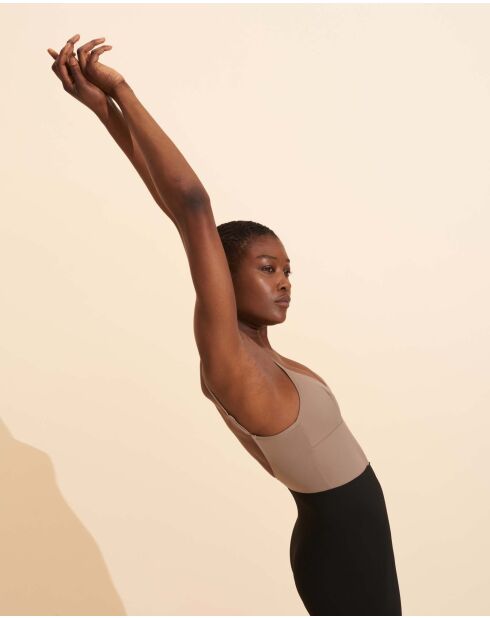 Mono Ilona taupe/negro