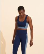 Joanna cropped top van marineblauw/klei