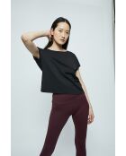 Ludivine schwarzes T-Shirt mit lockerer Passform