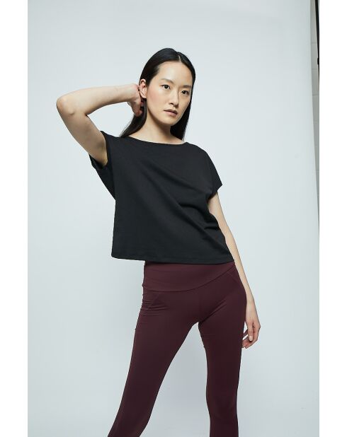 Ludivine schwarzes T-Shirt mit lockerer Passform