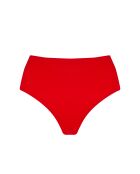 Culotte de bikini taille haute Valentine écarlate