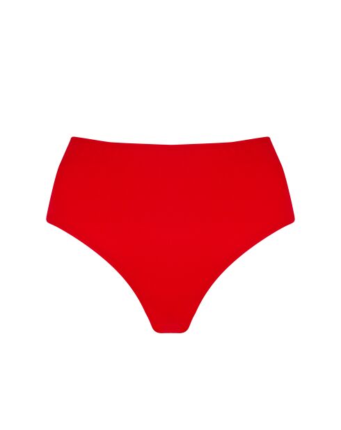 Culotte de bikini taille haute Valentine écarlate