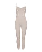 Augustine jumpsuit in taupe/ivoor
