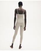 Augustine jumpsuit in taupe/ivoor