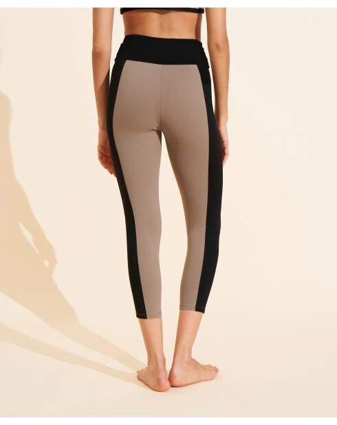 Legging Thérèse taupe/negro