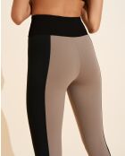 Legging Thérèse taupe/negro