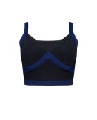 Crop-Top Florence schwarz/marineblau