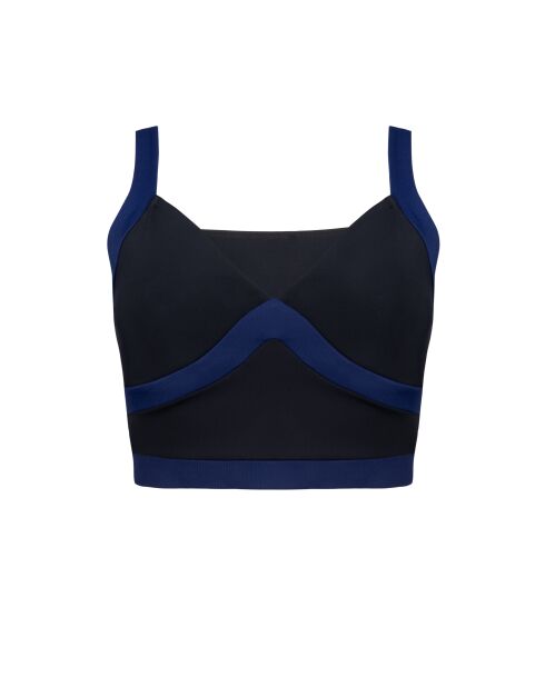 Florence zwart/marineblauwe crop top