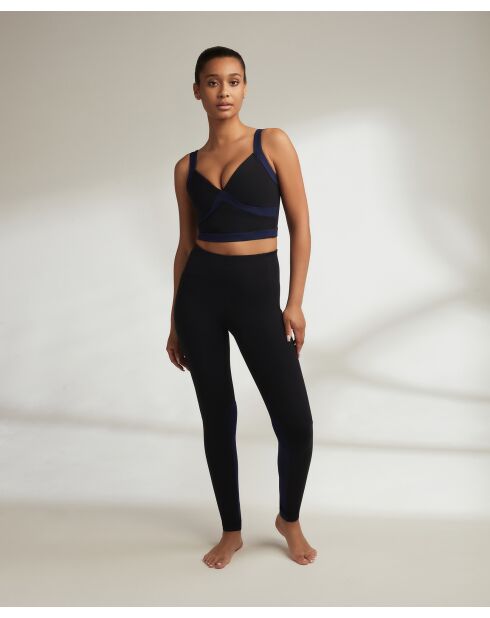 Florence zwart/marineblauwe crop top