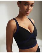 Crop-Top Florence schwarz/marineblau