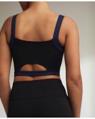 Crop-Top Florence schwarz/marineblau