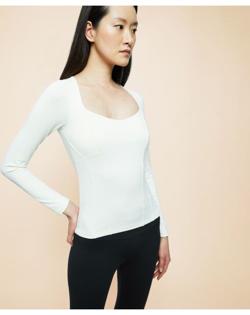 Ivoorkleurige korsettop Capucine