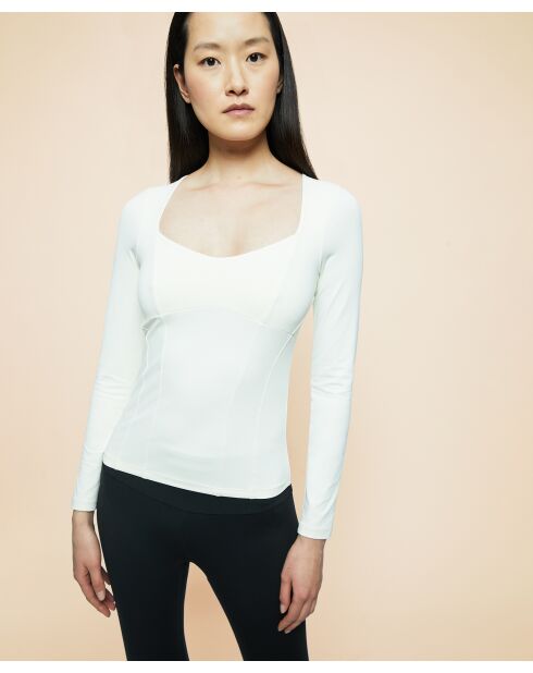 Ivoorkleurige korsettop Capucine