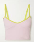 Crop top Alizée lilas/citron vert