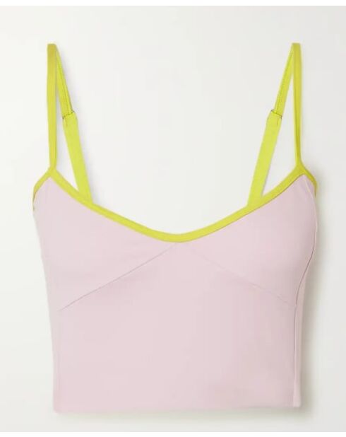 Crop top Alizée lilas/citron vert