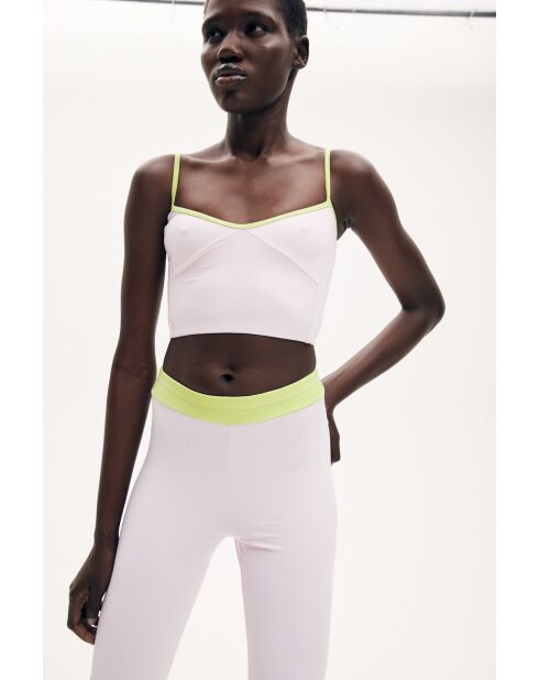 Crop top Alizée lilas/citron vert